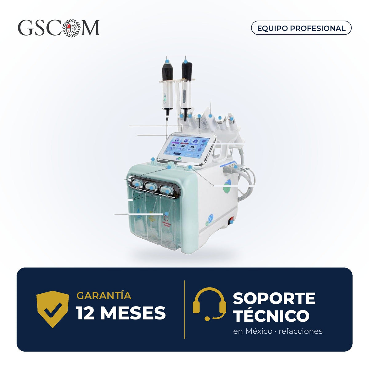 Garantía y soporte técnico GSCOM — 12 meses