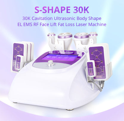 Cavitación 30K S Shape 5 en 1 Profesional — GSCOM