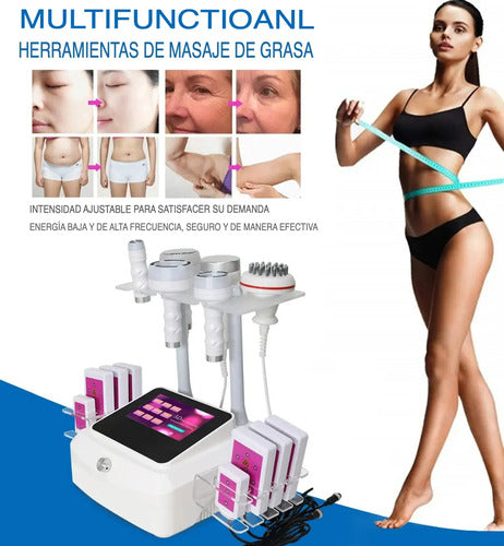 Equipo 7 en 1 Radiofrecuencia y Cavitación 5D 120K con Lipol