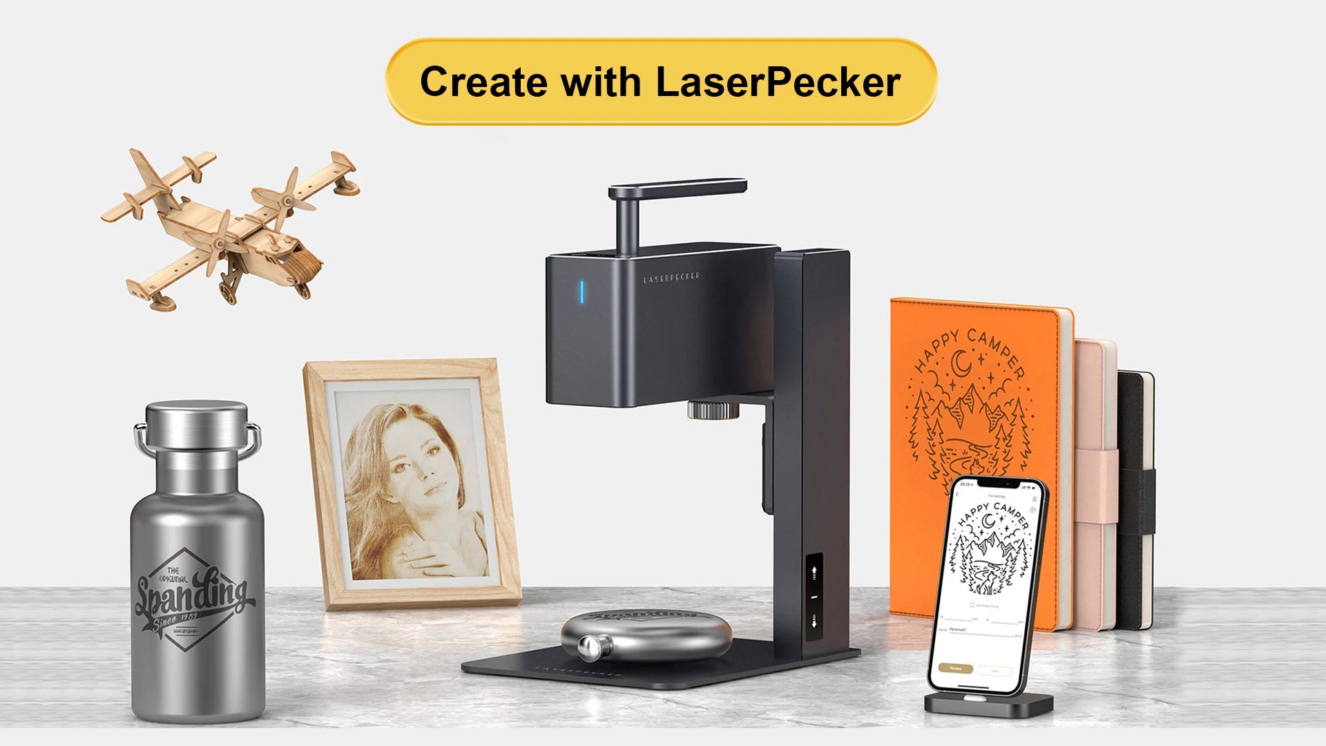 LaserPecker 2 máquina de grabado láser de 450nm