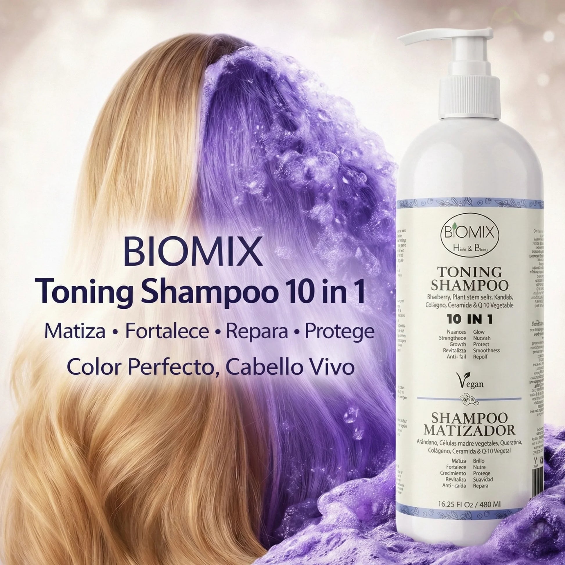 Shampoo Matizador 10 en 1 | 480ml