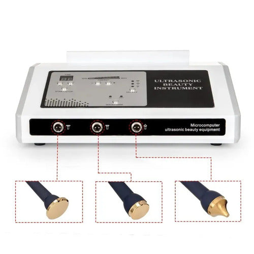 Ultrasonido Facial Profesional 1 MHz Cosmético 3 Cabezales —