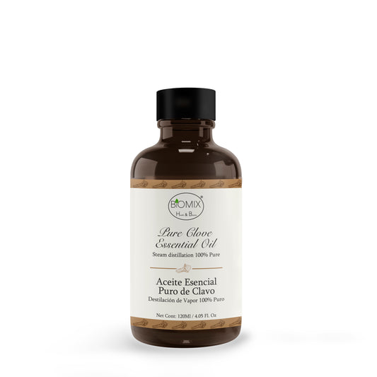 Aceite Esencial 100% Puro de Clavo comestible, grado Cosmético, Alimenticio y Terapéutico 120 Ml