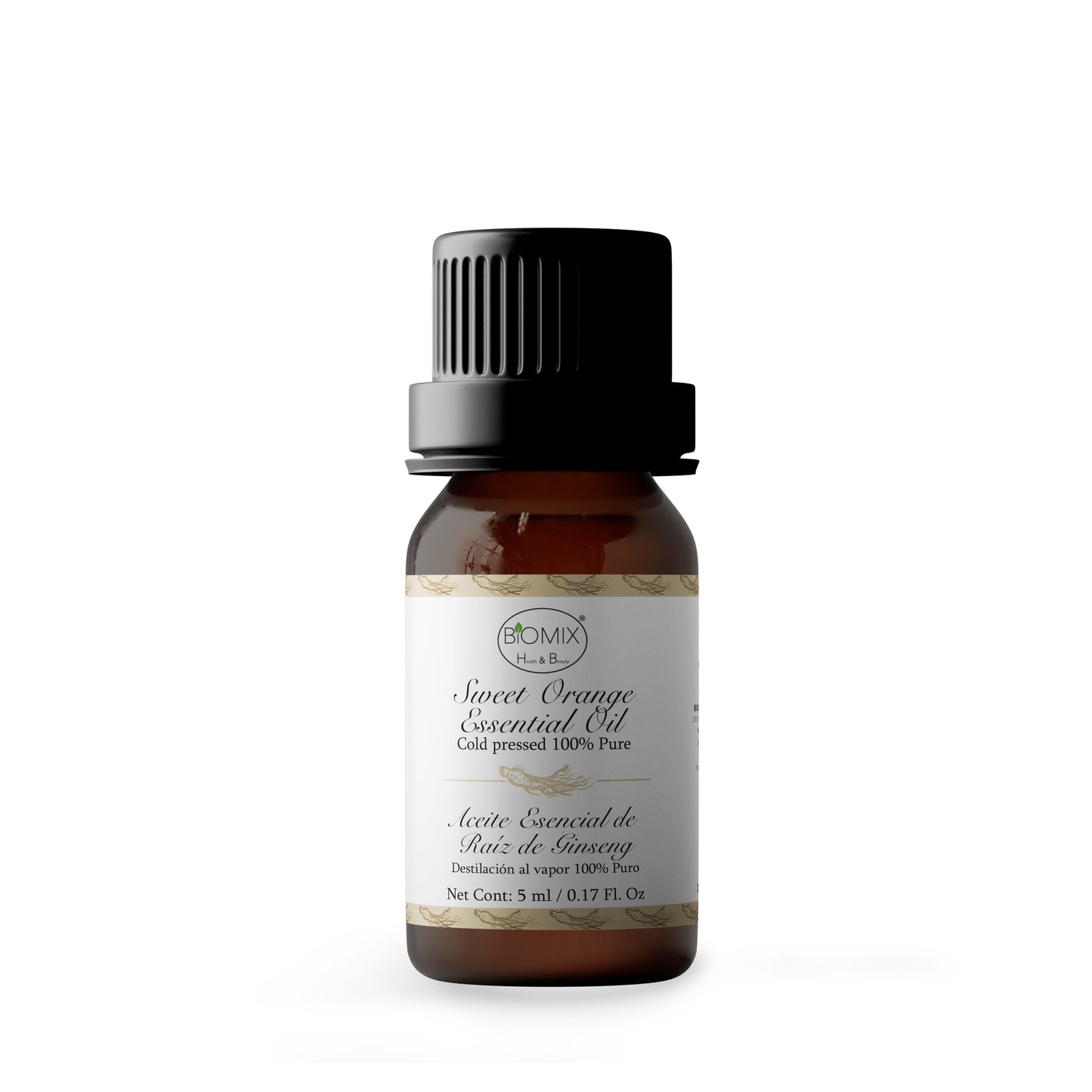 Aceite Esencial de Raíz de Ginseng Grado Alimenticio – Terapéutico 100% Puro , Elixir comestible Exclusivo y Selecto 5 Ml