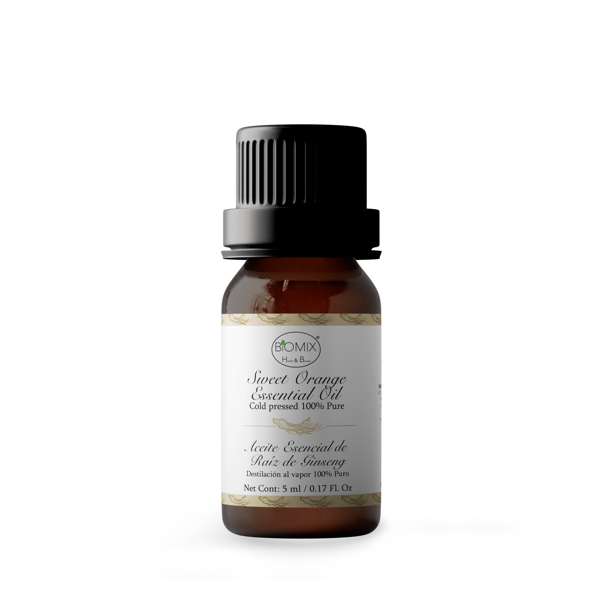 Aceite Esencial de Raíz de Ginseng Grado Alimenticio – Terapéutico 100% Puro , Elixir comestible Exclusivo y Selecto 5 Ml