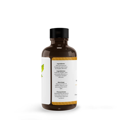 Aceite Esencial de Jengibre comestible 100% Puro – Grado Cosmético, Alimenticio y Terapéutico 120 Ml