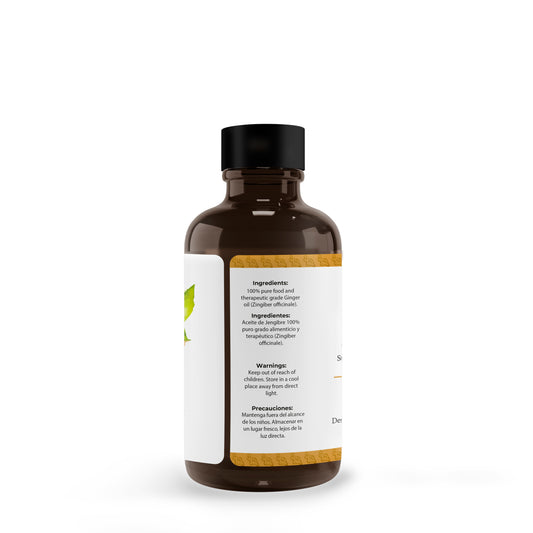Aceite Esencial de Jengibre comestible 100% Puro – Grado Cosmético, Alimenticio y de aromaterapia 120 Ml