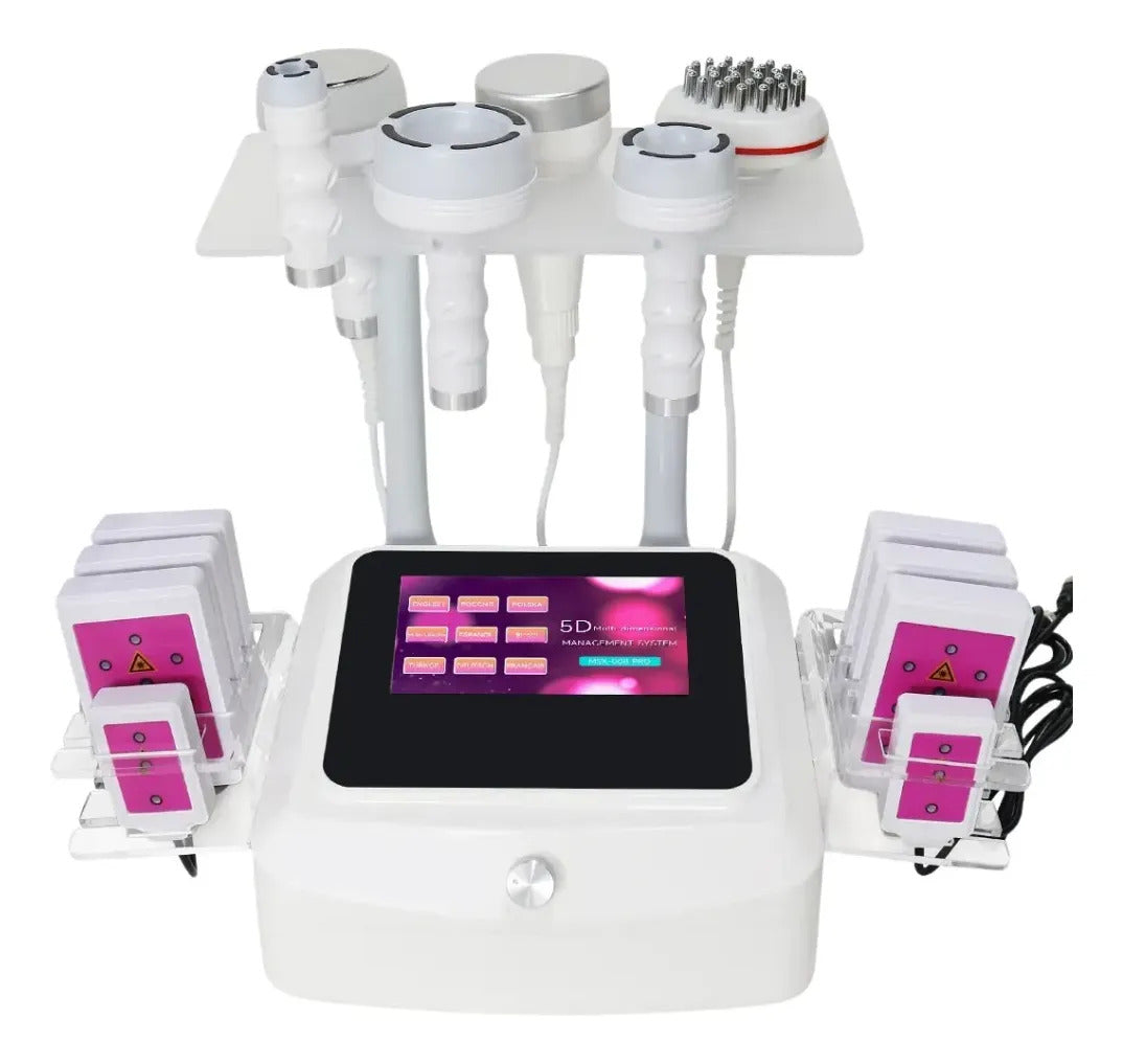 Equipo 7 en 1 Radiofrecuencia y Cavitación 5D 120K con Lipoláser Profesional — Facial y Corporal | GSCOM