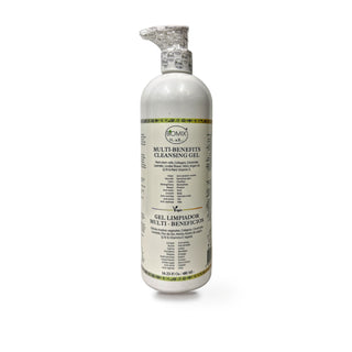 BIOMIX Gel Limpiador Multi-Beneficios 15 en 1 para Cara, Cuerpo y Cabello, Células Madre Vegetales, Potenciador de Colágeno vegetal, Ceramida de Arroz, Aceite de Argán, Q10 vegetal, Vitamina E, Manteca de Karité, Jojoba, Extracto de Lavanda y más 480ml
