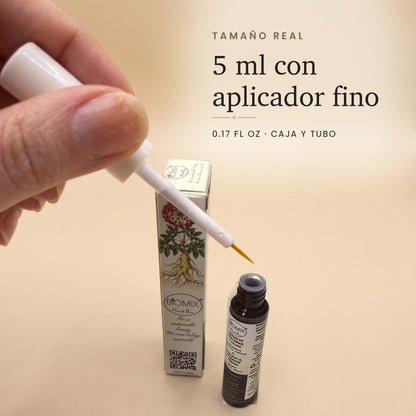 Tamaño real: 5 ml con aplicador fino