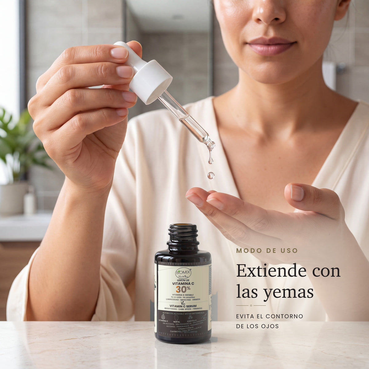 Modo de uso: extiende con las yemas