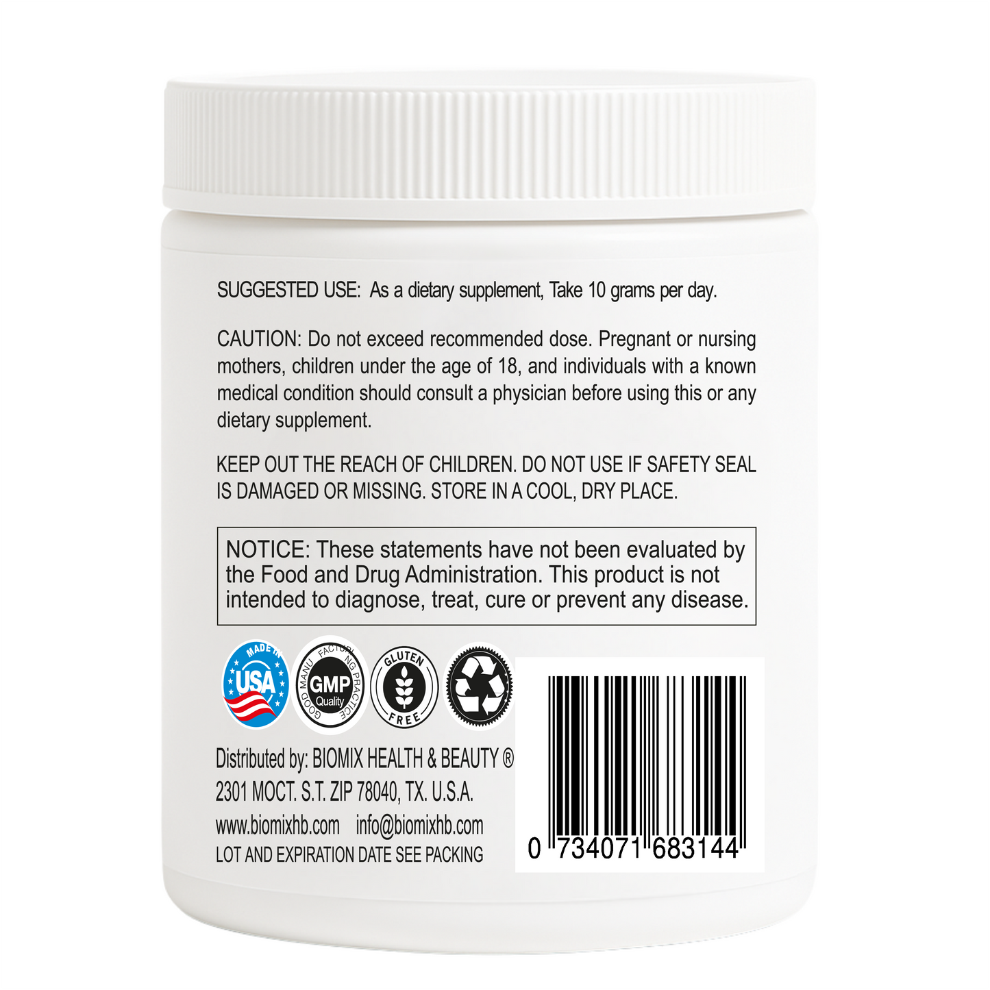 Potenciador de Colágeno Hidrolizado 300 g – Vegano, Sin Sabor, Alta Absorción – Apoya Piel, Cabello, Articulaciones y Músculos 30 servicios