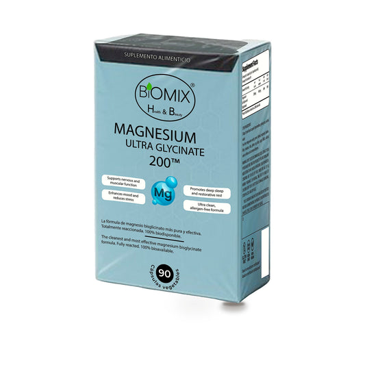 Ultra Glicinato de Magnesio Premium 100% Puro Biodisponible 90 Cápsulas para 45 