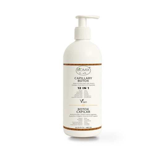 Botox Capilar Vegano Hipoalergénico Keratina, Colágeno, Aceite de Argán, Células