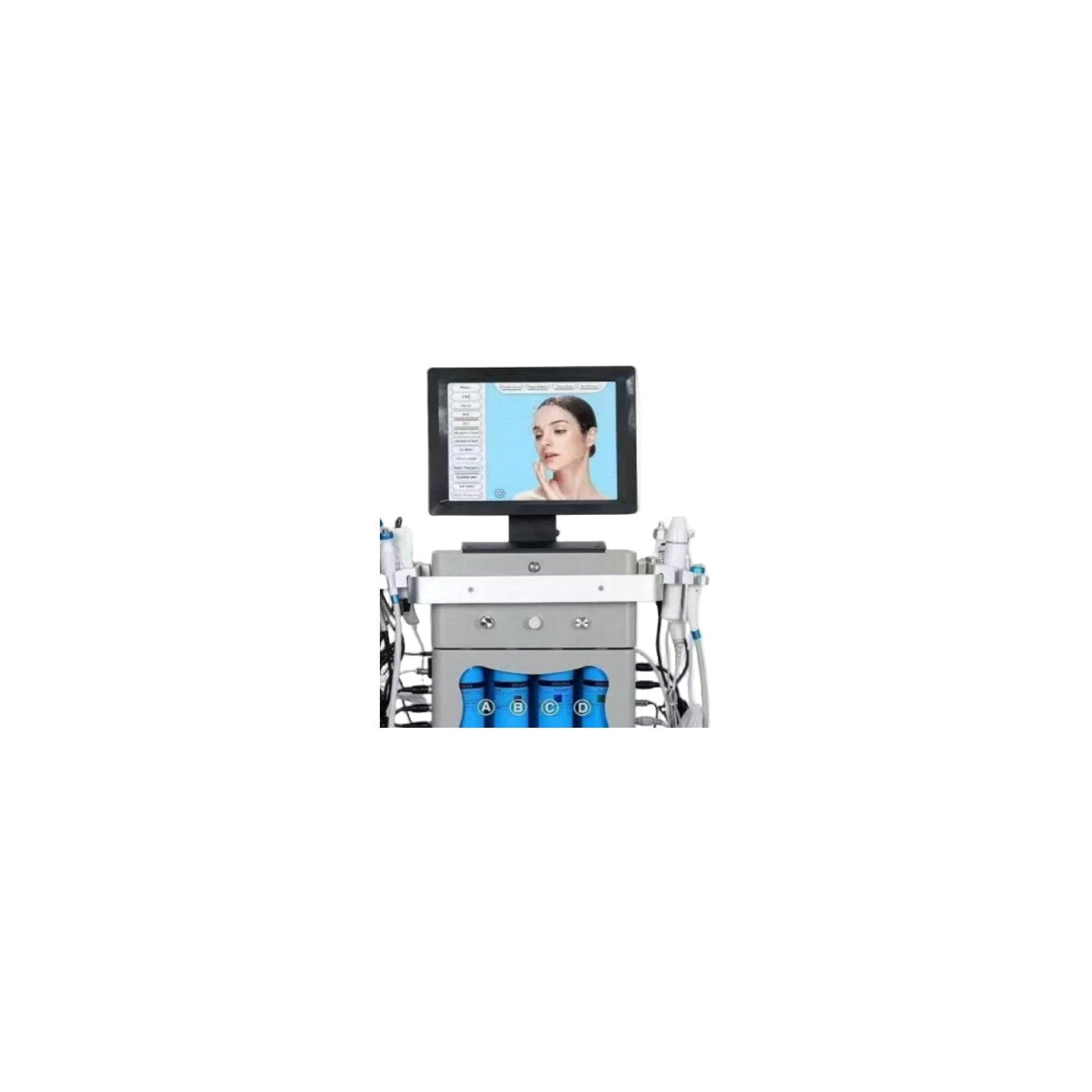 Hydrafacial 18 en 1 Profesional — Torre con Hidrodermoabrasión, Microagujas, RF, Ultrasonido y Oxígeno