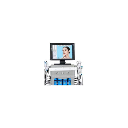 Hydrafacial 18 en 1 Profesional — Torre con Hidrodermoabrasión, Microagujas, RF, Ultrasonido y Oxígeno