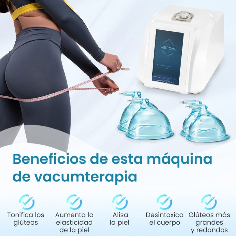 Vacumterapia Pro con Aval COFEPRIS con 5 Modos y Pantalla Táctil - Realzador Profesional de Glúteos —