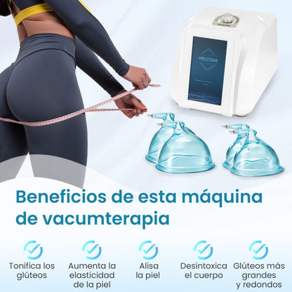 Vacumterapia Pro con Aval COFEPRIS con 5 Modos y Pantalla Táctil - Realzador Profesional de Glúteos —