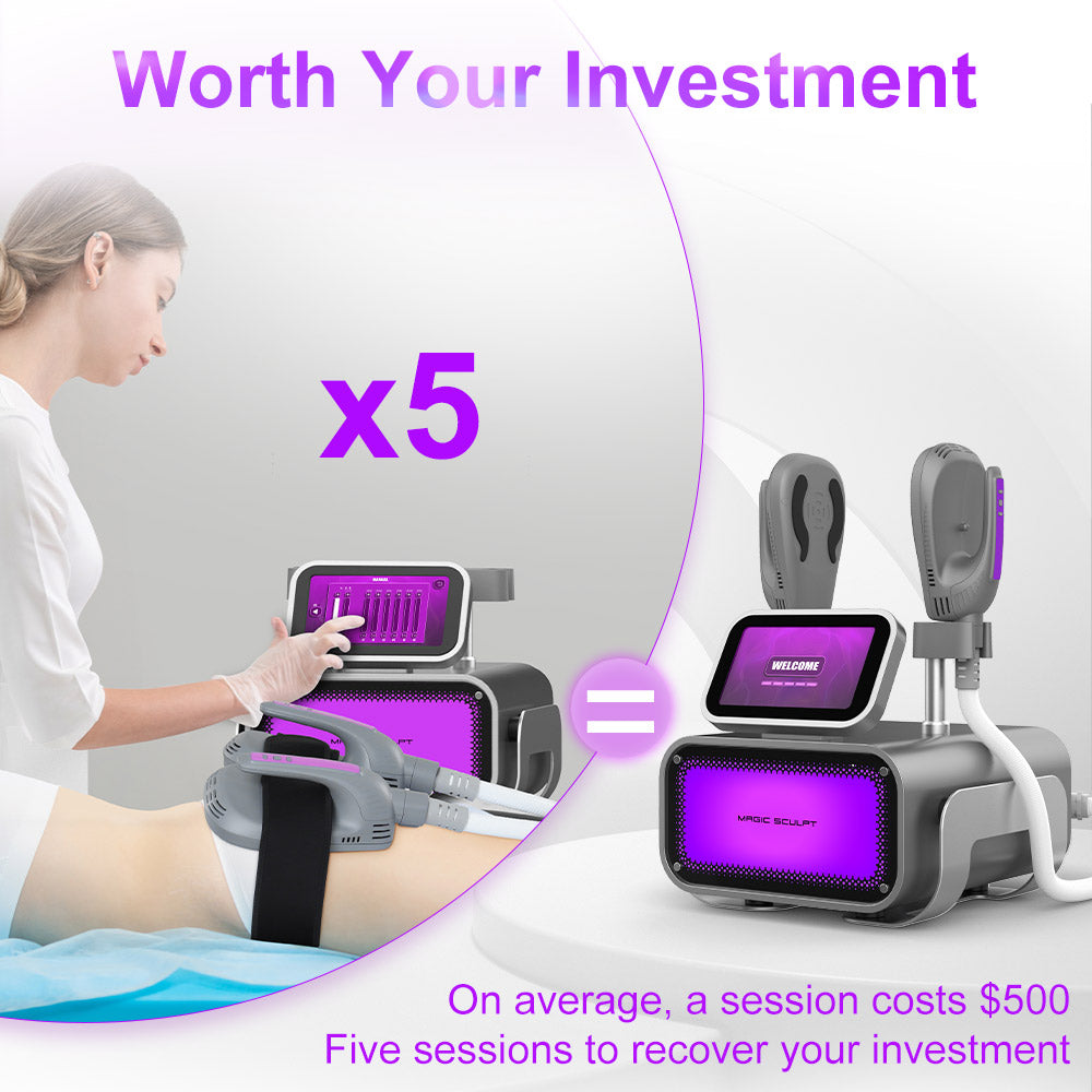 Equipo Profesional de Tonificación Muscular, Lifting Corporal y Reducción de Grasa | Tecnología EMT 6 Teslas, Gimnasia Pasiva.