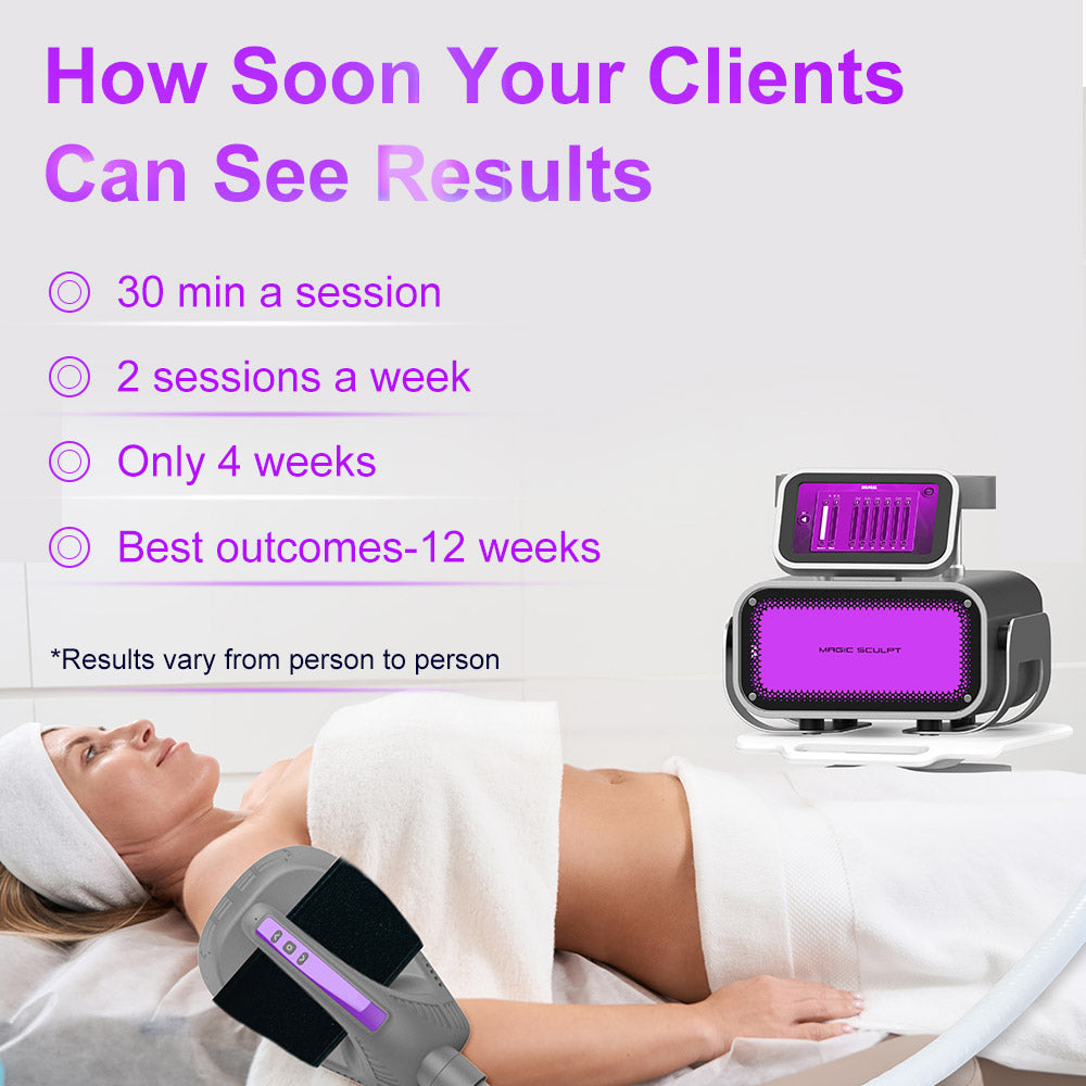 Equipo Profesional de Tonificación Muscular, Lifting Corporal y Reducción de Grasa | Tecnología EMT 6 Teslas, Gimnasia Pasiva.