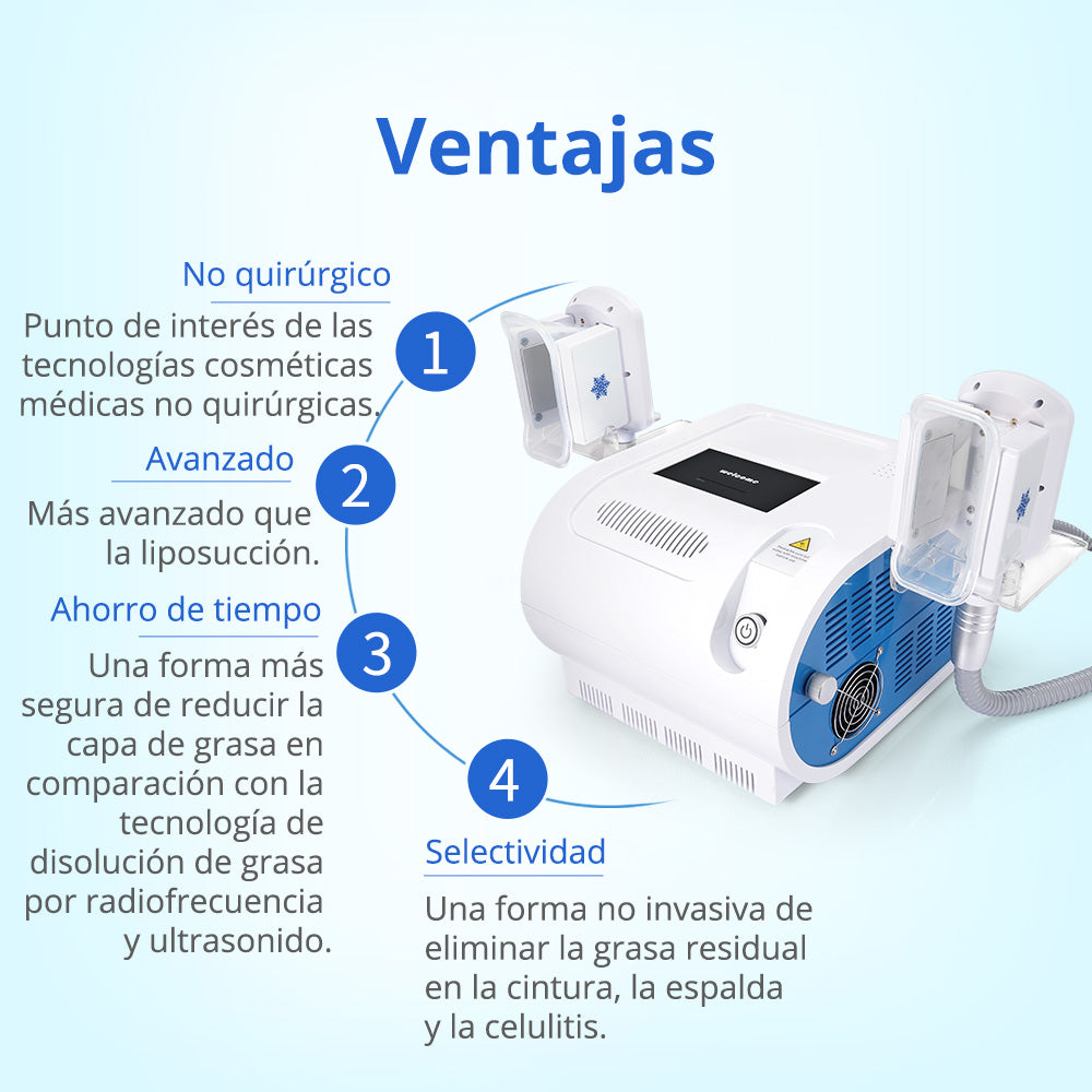 Criolipólisis Profesional 2 Cabezales – Reducción de Grasa, Modelado y Definición Corporal