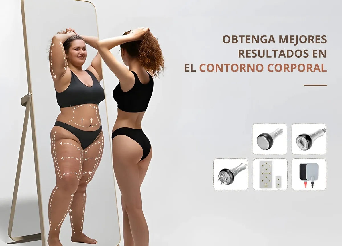 Radiofrecuencia Pro 10 Funciones En 1, Cavitación 40k, Vacuum, Lipoláser, Ems, Frío/calor, Bio Led, Microcoriente