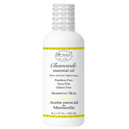 Aceite De Manzanilla Aclarante Para Cabello, Rostro Y Cuerpo 240 Ml. Uso en hogar, centros estético, spa, aparatología