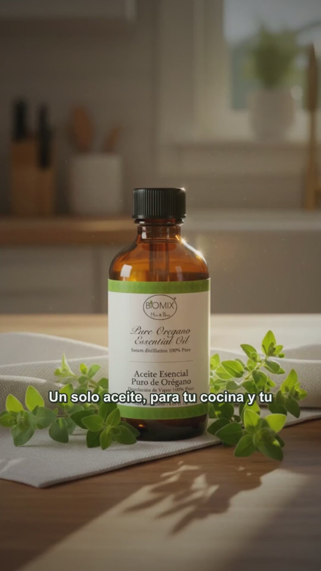 Aceite Esencial de Orégano 100% Puro Biomix - video