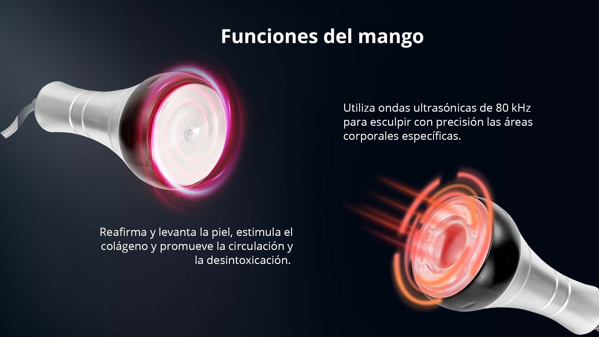 Equipo Estético Profesional de Radiofrecuencia 9 en 1 con Cavitación 80K, Vacum, Lipo Láser, RF Corporal y Facial, EMS LED, Martillo Frío/Calor, BIO y Ojos