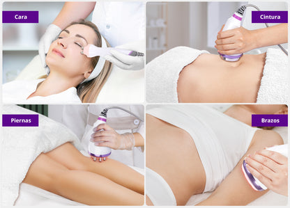 Equipo Radiofrecuencia 6 en 1 Cavitación 40K Pro 2.0, RF Facial/Corporal, Vacuum, Lipo Láser y Rejuvenecimiento Completo