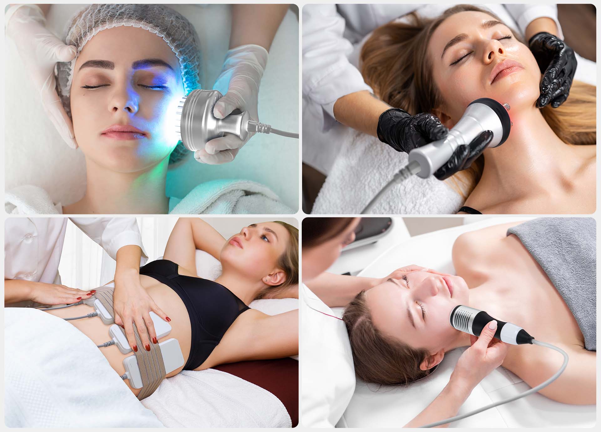 Equipo Estético Profesional de Radiofrecuencia 9 en 1 con Cavitación 80K, Vacum, Lipo Láser, RF Corporal y Facial, EMS LED, Martillo Frío/Calor, BIO y Ojos