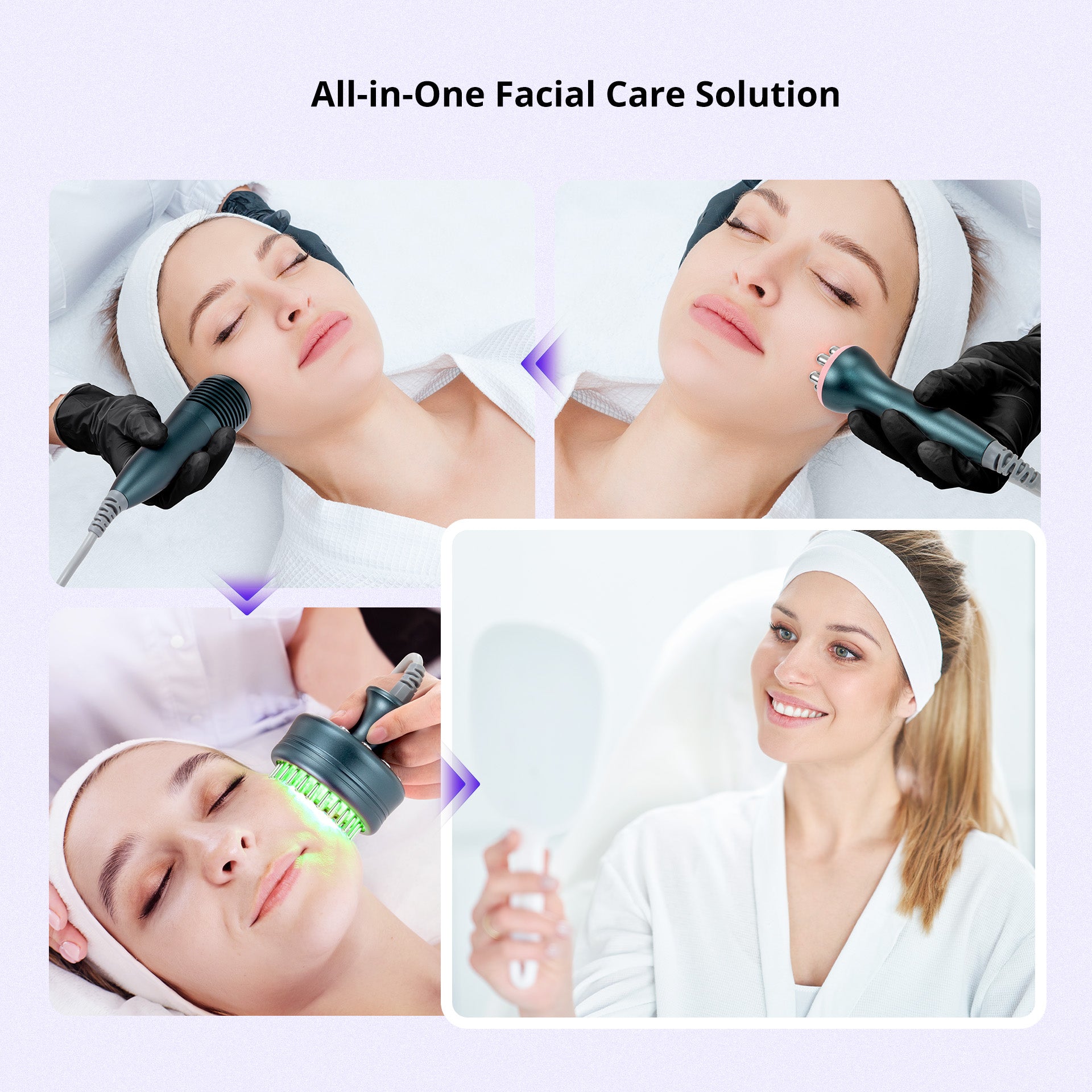 Multifuncional Estético Profesional 9 en 1 para SPA con  Cavitación 40K Avanzada, Radiofrecuencia Facial, Corporal y Ocular, Vacuum RF, LipoLaser, Martillo Frío-Calor, BIO, Fototerapia LED y Microcorriente