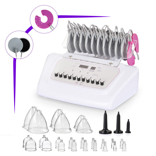 Máquina EMS Microcorriente con Vacumterapia Aumento de Busto, Glúteos, Reafirmante Facial y Corporal, Masaje Reductor y Desintoxicación