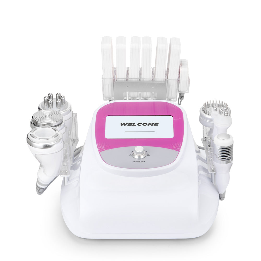 Multifuncional Radiofrecuencia Pro 9 en 1 Cavitación 40K, RF Frío/Calor, BIO+LED, Vacuum, Lipo Láser, Lifting Facial y Corporal