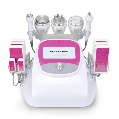 Multifuncional Radifrecuencia Pro 6 en 1 Cavitación 40K, RF Facial/Corporal, Vacuum, Lipo Láser y Lifting Ojos | Reafirma, Moldea y Rejuvenece