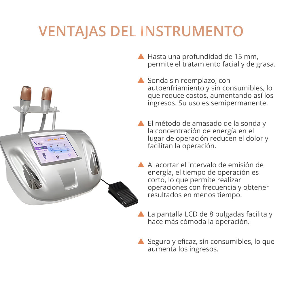 Máquina De Alta Frecuencia Facial Ultrasónica Hi Fu Tridimensional Vmax Levantamiento y Rejuvenecimiento Facial