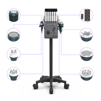 Multifuncional Estético Profesional 9 en 1 para SPA con  Cavitación 40K Avanzada, Radiofrecuencia Facial, Corporal y Ocular, Vacuum RF, LipoLaser, Martillo Frío-Calor, BIO, Fototerapia LED y Microcorriente
