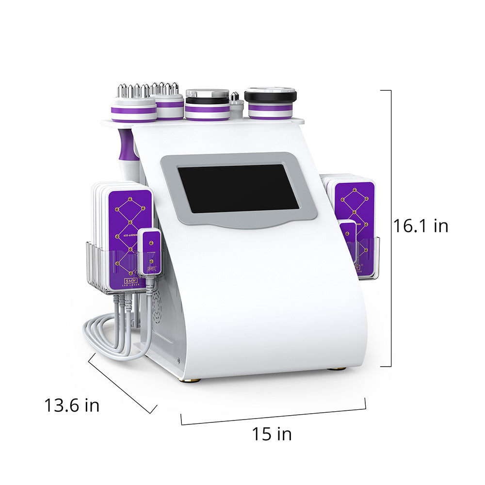 Multifuncional 6 en 1 de Cavitación Ultrasónica 40K, Radiofrecuencia, Vacum y Lipolaser de Alta Precisión