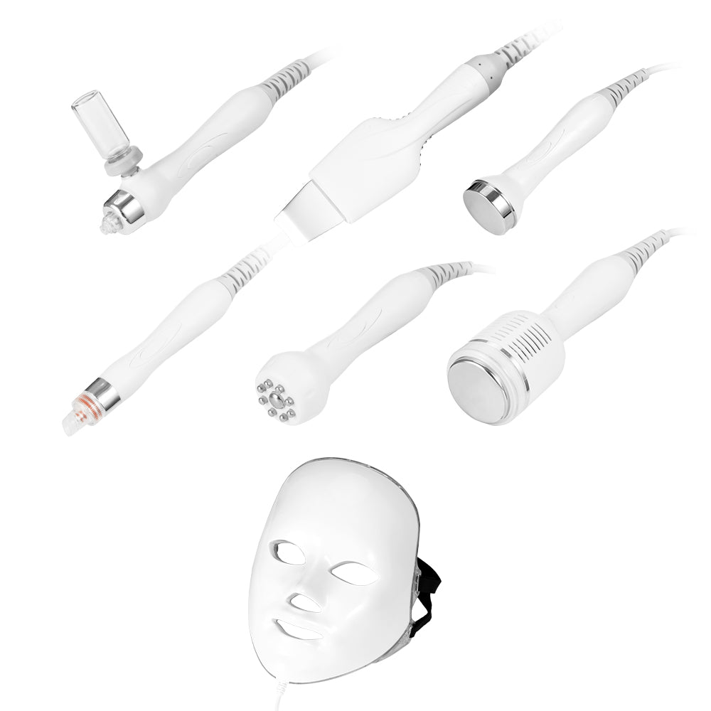Máquina Hidrofacial 7 en 1  Limpieza Profunda, Microdermoabrasión, Radiofrecuencia, Ultrasonido, Pulverizador, Terapia Fría, Máscara LED – Profesional para Spa y Estética
